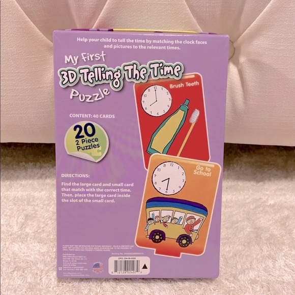 MY FIRST Memory Game & Telling The Time Puzzle - Picture 3 of 3
